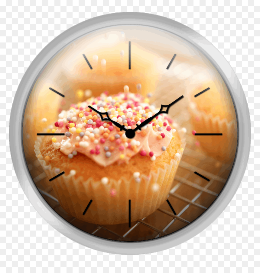 Sprinkles Falling On Frosted Cupcake - Cupcake, HD Png Download - sprinkles falling png