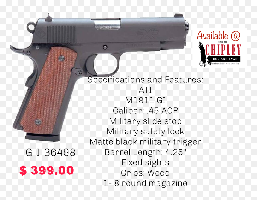 Ati 1911, HD Png Download - m1911 png