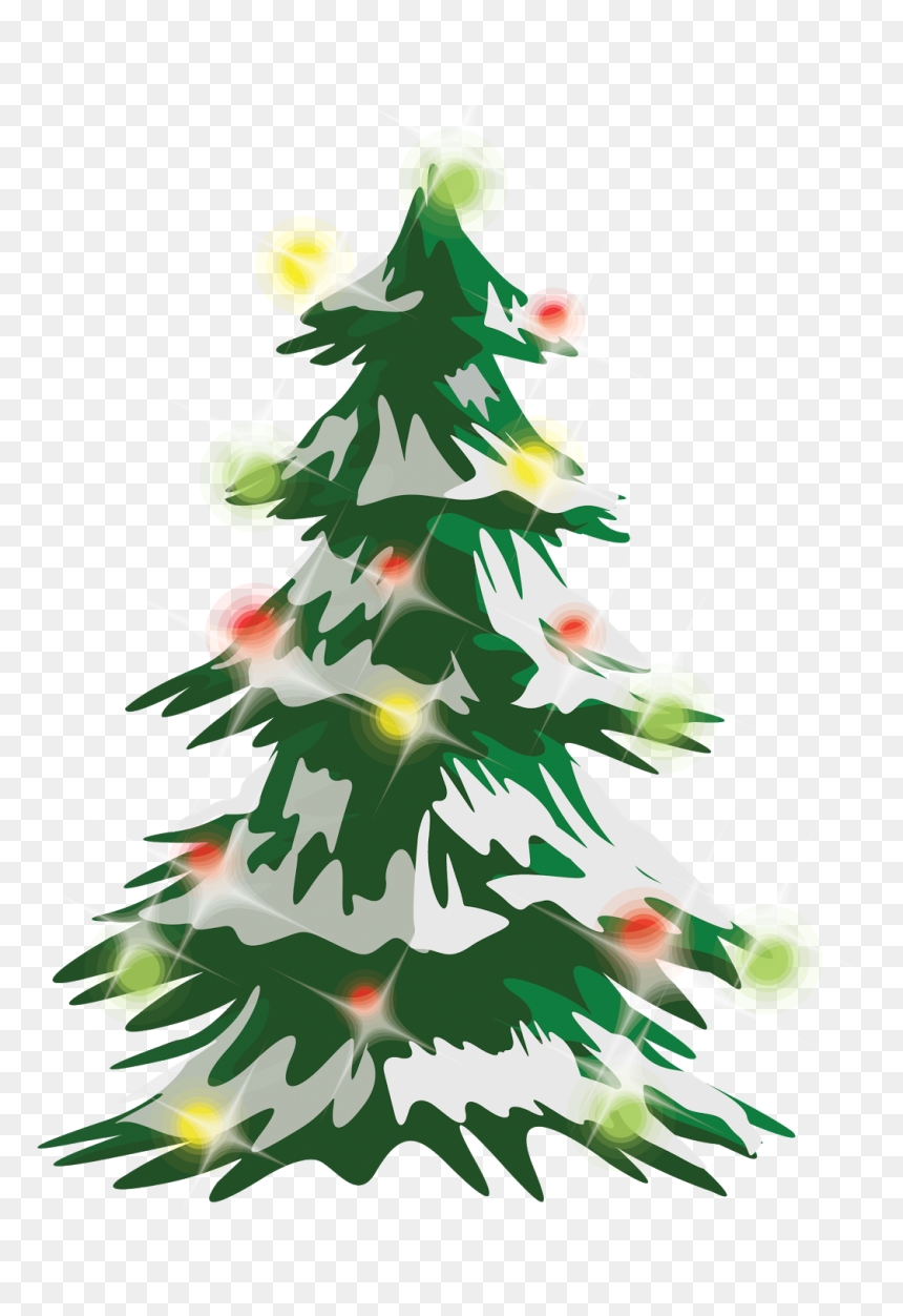 Arbol De Navidad Vector - Christmas Tree Drawing Png, Transparent Png - snow vector png