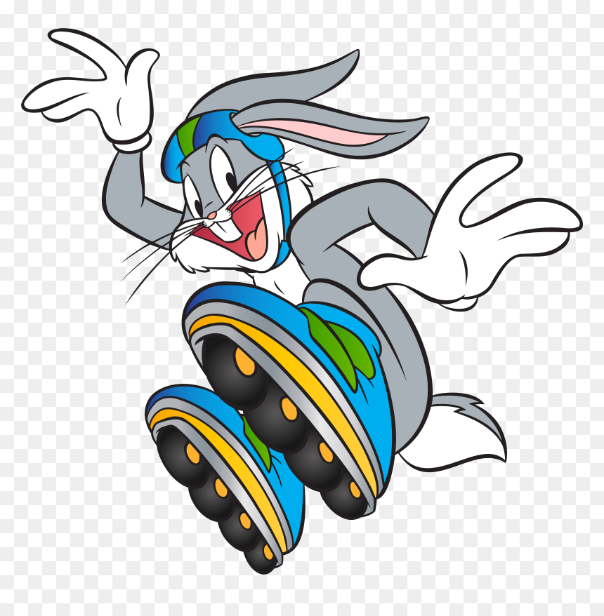 Bugs Bunny With Roller Skates Clip Art Png Image, Transparent Png - lola bunny png