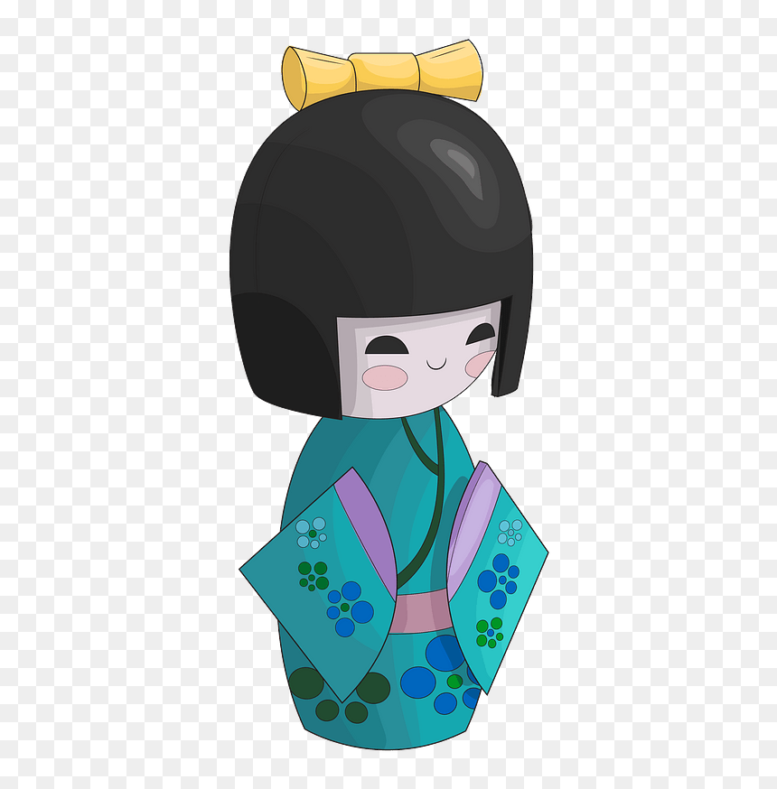 Kokeshi Doll Blue Clipart - Kokeshi Clipart Hd, HD Png Download - dolls png