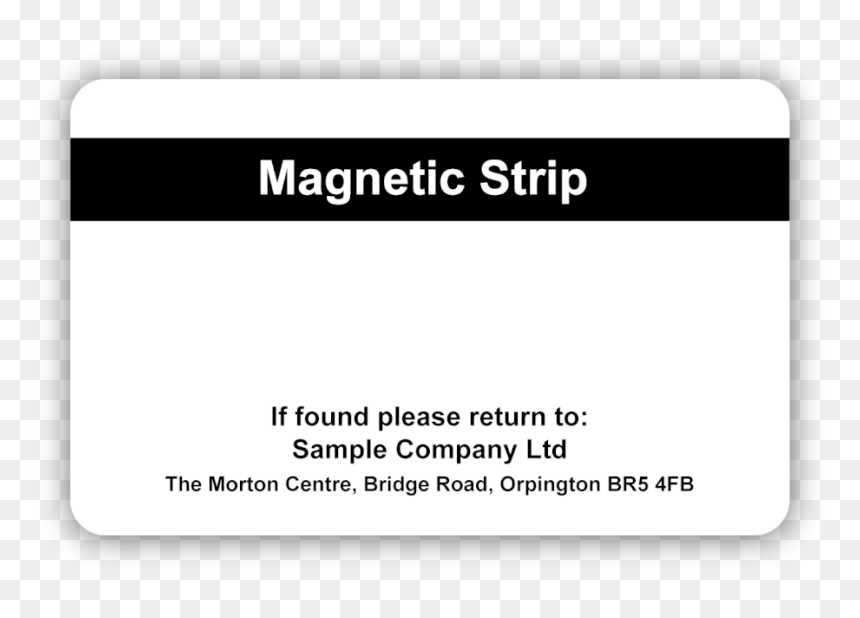 Landscape Magnetic Strip Card Setup 20 Back - Back Of Id Card Sample, HD Png Download - id card png