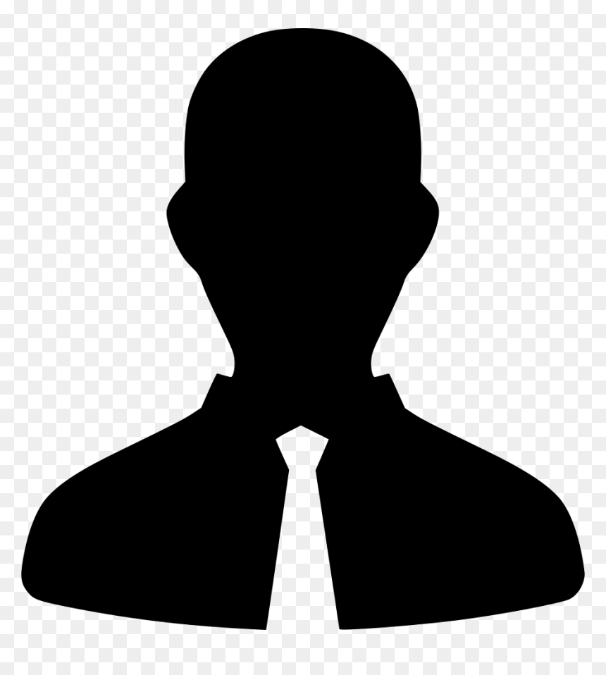 Man User Default Suit Business - Customer Image Black And White, HD Png Download - man in suit silhouette png