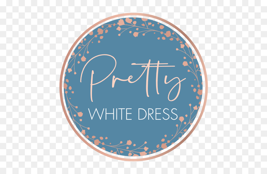 Pretty White Dress Round Logo - Circle, HD Png Download - white dress png
