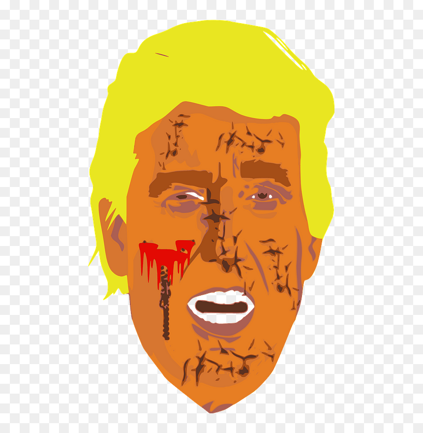 Trump Zombie Head Clipart - Illustration, HD Png Download - zombie head png