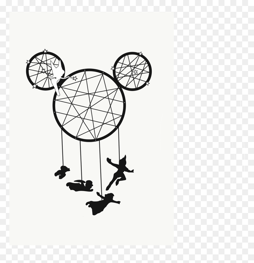 Dreamcatcher Product Design Pattern - Diseños De Tatuajes Atrapasueños, HD Png Download - dream catcher silhouette png
