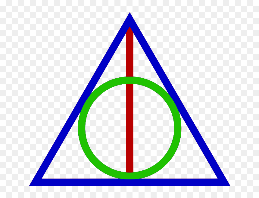 Deathly Hallows Sign Coloured - Harry Potter, HD Png Download - deathly hallows symbol png