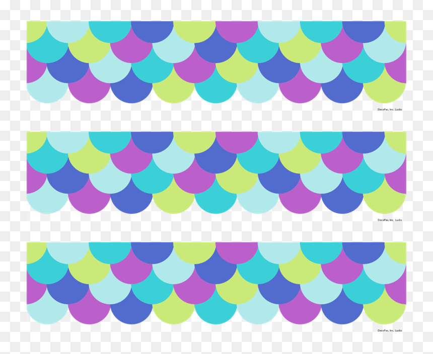 Ribbon 3 Strips Dekoracje I Figurki Do Ciast Gotowanie - Circle, HD Png Download - mermaid scales png