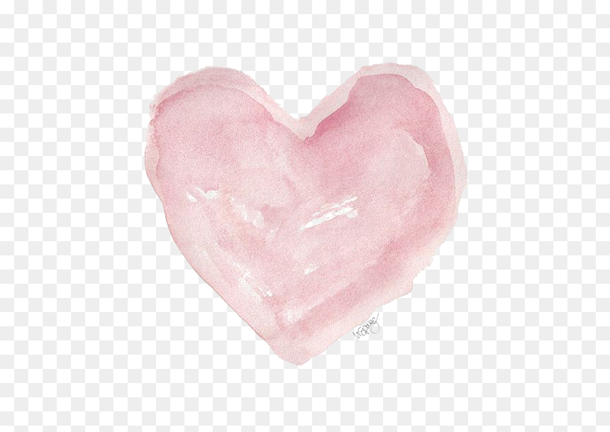 Watercolor Painting Illustration Transprent - Heart, HD Png Download - pink twitter png