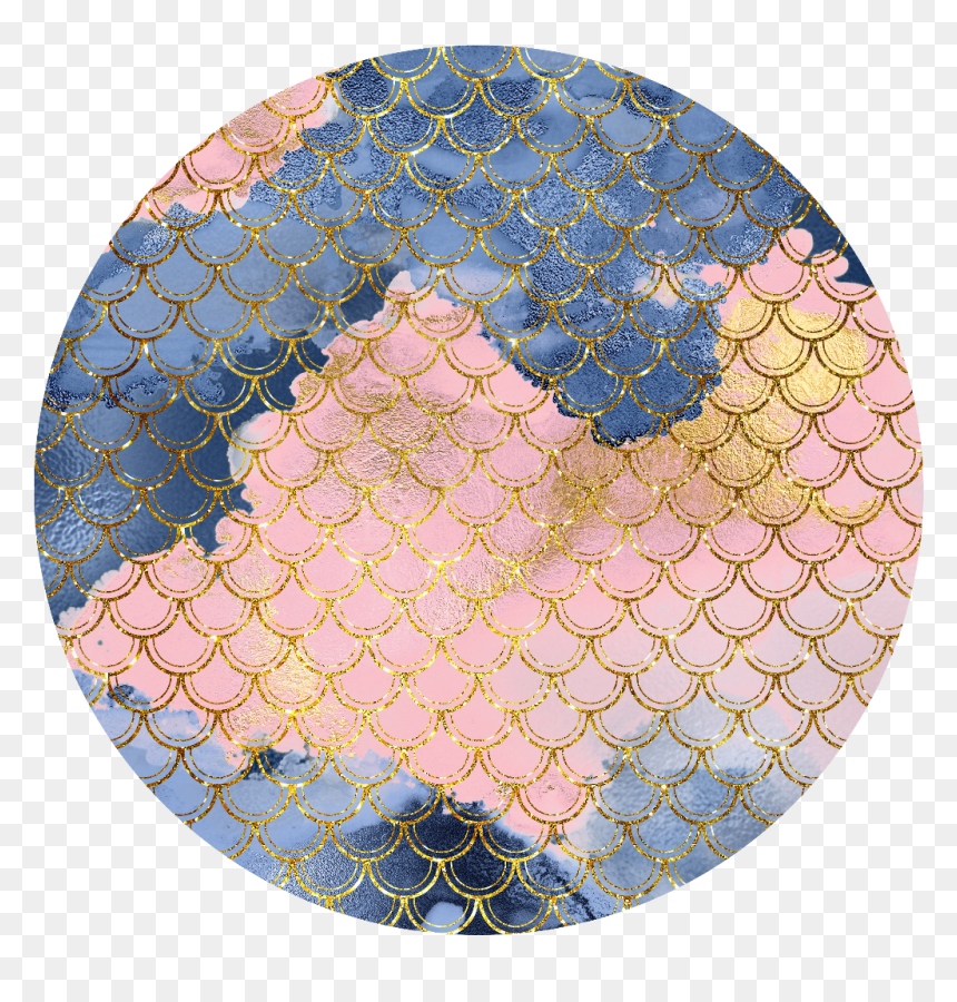 Scales Scale Geometric Circle Mermaid Ftestickers Gold - Demon Clan Seven Deadly Sins Symbols Ten Commandments, HD Png Download - mermaid scales png