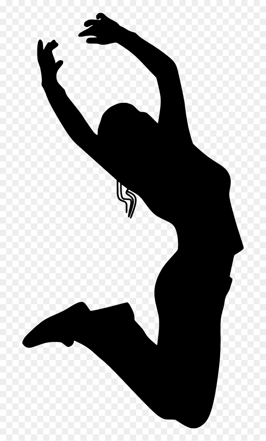 Happy Jumping Silhouette Png, Transparent Png - jumping silhouette png