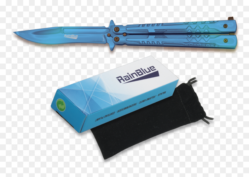 Pocket Knife Rainblue Butterfly 10 Cm - Rainblue Butterfly Knife, HD Png Download - butterfly knife png