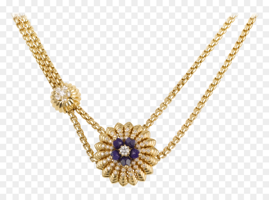 Transparent Bling Necklace Png - Cactus Cartier With Lapis, Png Download - bling necklace png