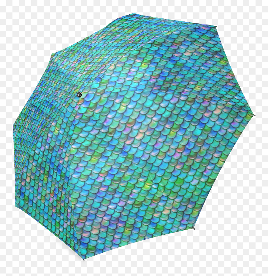 Mermaid Scales Foldable Umbrella - Umbrella, HD Png Download - mermaid scales png