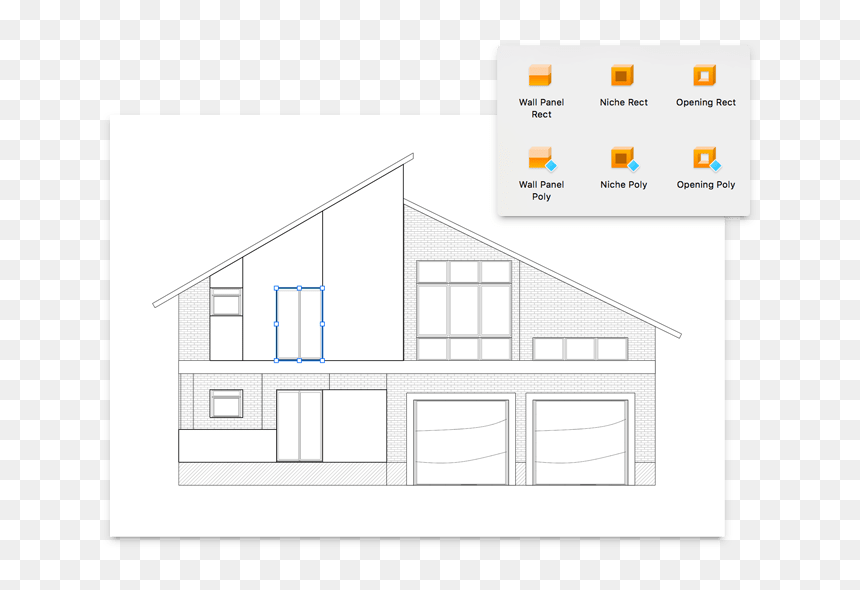 Floor Plan Of A Two-storied House With A Custom Roof - Architecture, HD Png Download - house roof png