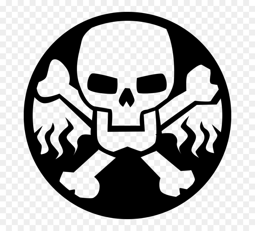 Vector Illustration Of Skull And Crossbones Identify, HD Png Download - poison symbol png