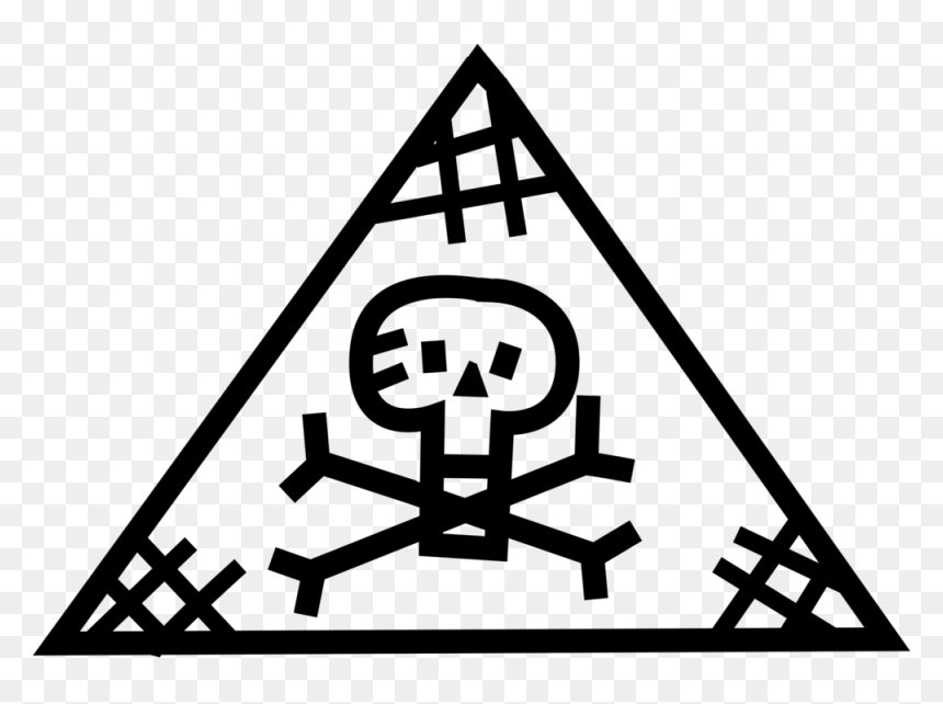 Vector Illustration Of Skull And Crossbones Identify - Clip Art, HD Png Download - poison symbol png