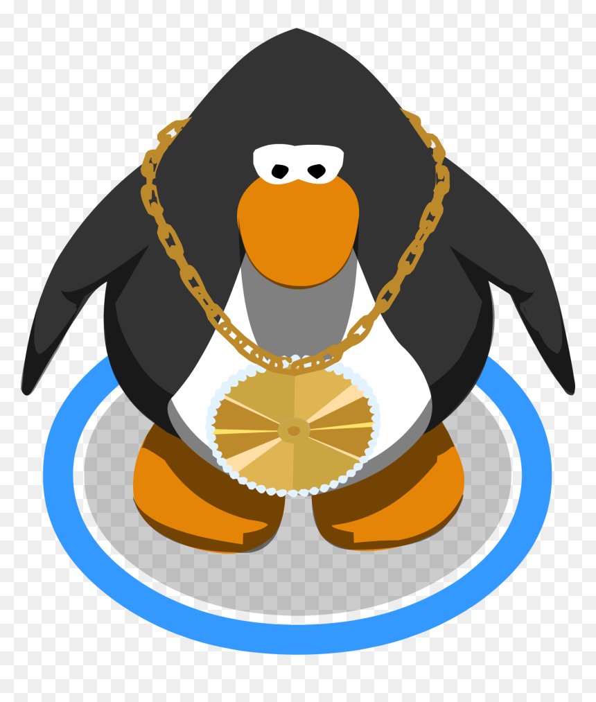 Bling Bling Necklace Ig - Club Penguin Penguin Model, HD Png Download - bling necklace png