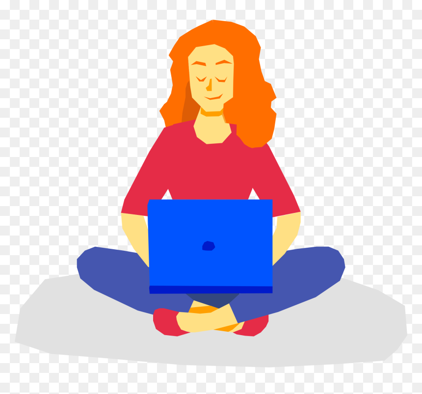 Sitting, HD Png Download - people reading png
