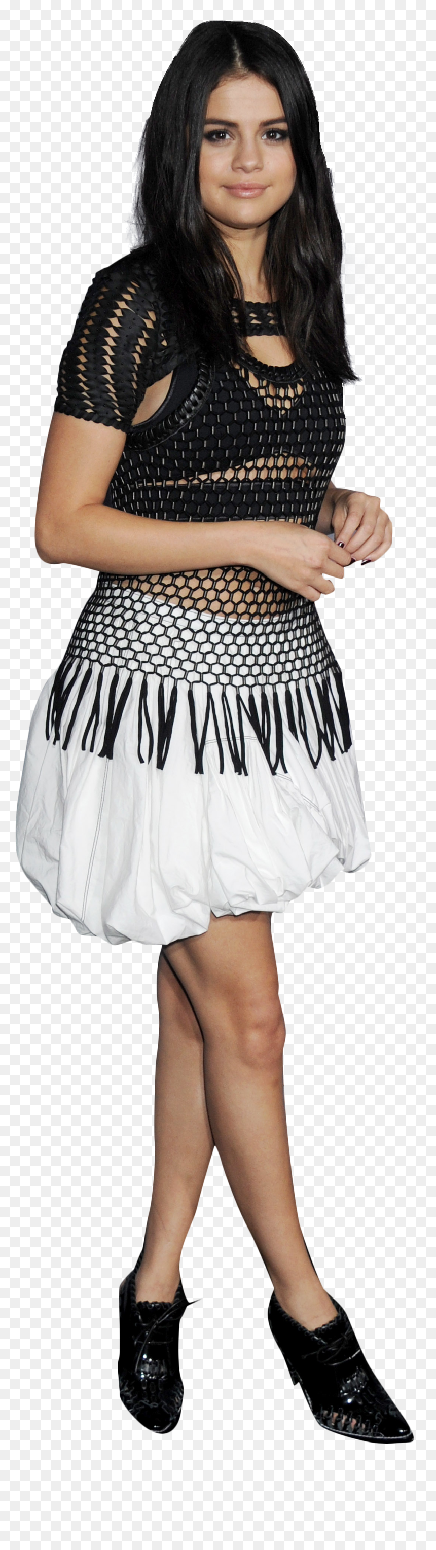 Selena Gomez White Dress Png Image - A-line, Transparent Png - white dress png