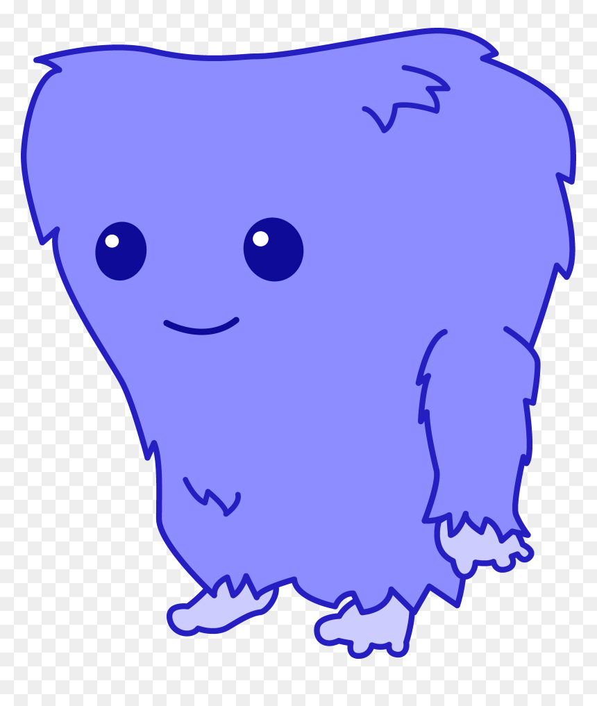 Furry Clipart Fuzzy Monster - Cute Furry Monster Clip Art, HD Png Download - cute monster png
