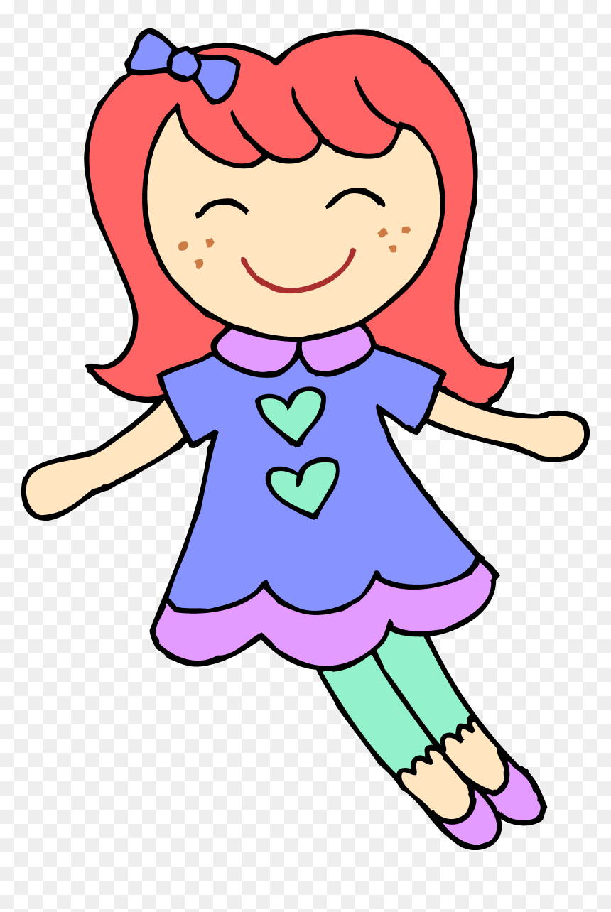 Download Baby Doll Clipart - Doll Clipart Black And White, HD Png Download - baby doll png
