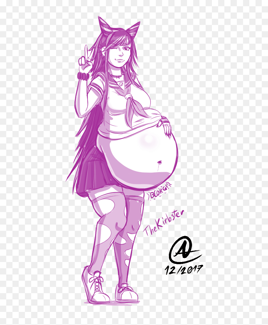 Ibuki"s Ibelly [request] - Cartoon, HD Png Download - ibuki png