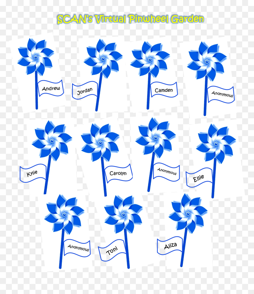 Virtual Pinwheel Garden 4 19 - Pinwheels For Prevention Cac, HD Png Download - pinwheel png