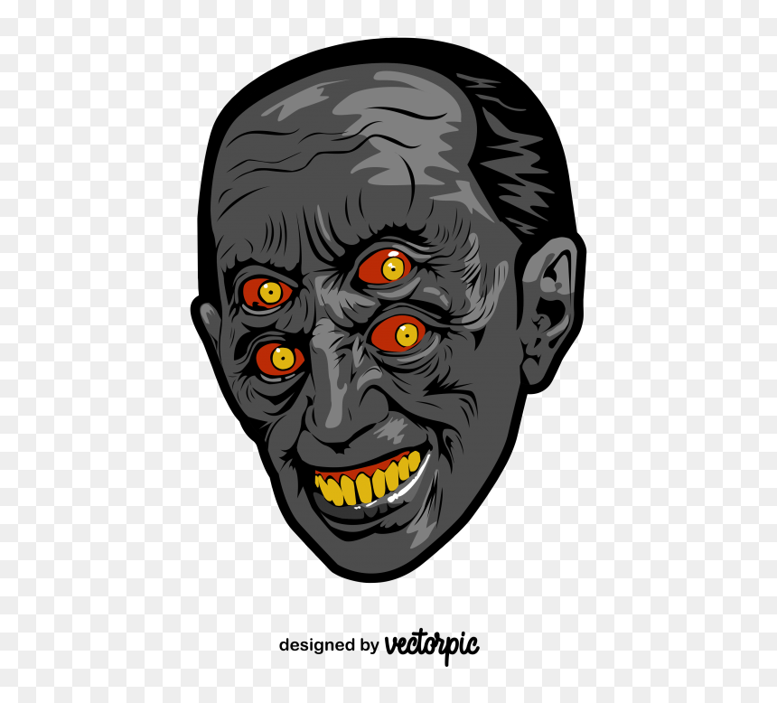 Illustration, HD Png Download - zombie head png