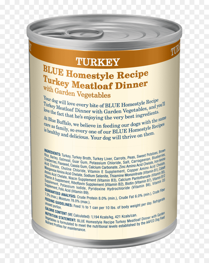 Blue Buffalo Homestyle Recipe Turkey Meatloaf Dinner - Cylinder, HD Png Download - meatloaf png