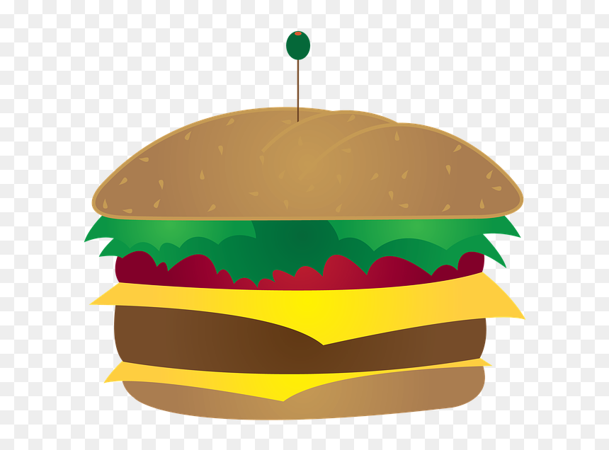 Burger Illustration Png Clipart , Png Download - Hamburger, Transparent Png - burger clipart png