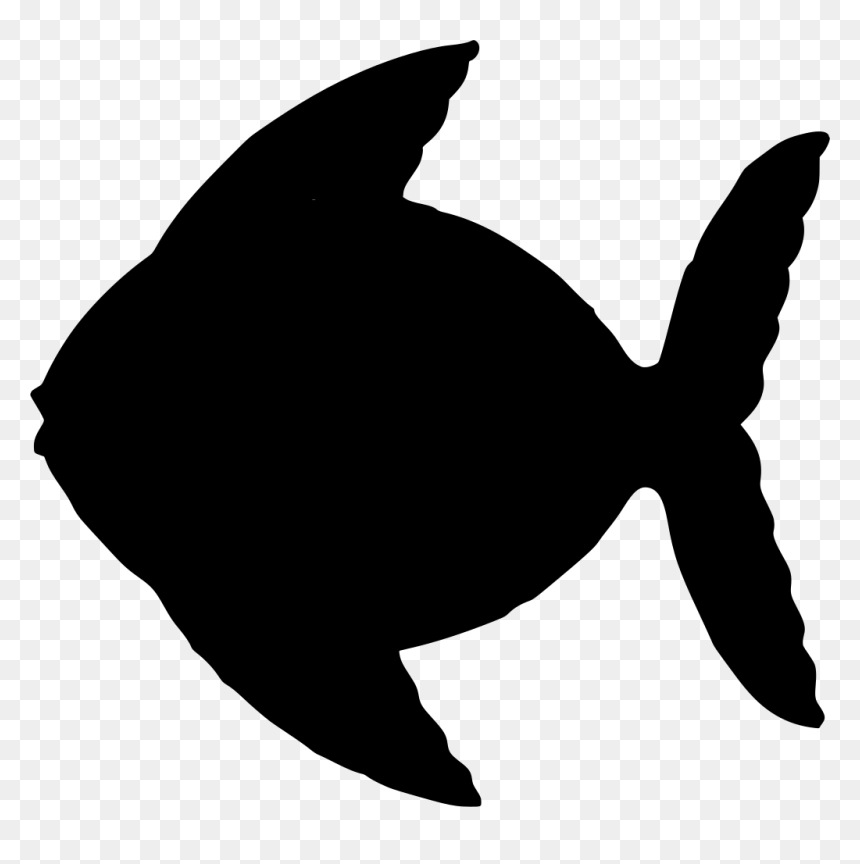 Fat Fish Silhouette, HD Png Download - fish scales png