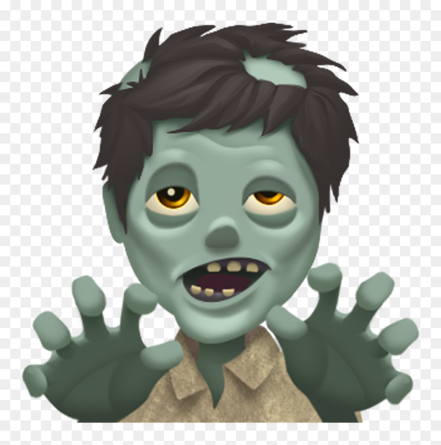 Apple"s New Emojis Revealed On World Emoji Day, Of - Emoji Zombie, HD Png Download - zombie head png