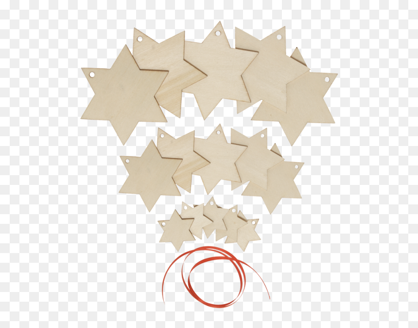 Wooden Ornaments "christmas Stars In 3 Sizes - Construction Paper, HD Png Download - christmas stars png