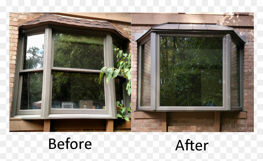 This Was The Most Recent Bay Installed By Jfk Window - Bay Window Aluminum Roof, HD Png Download - bay window png