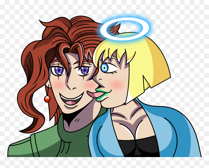 Mandy Licking Kakyoin - Cartoon, HD Png Download - kakyoin png