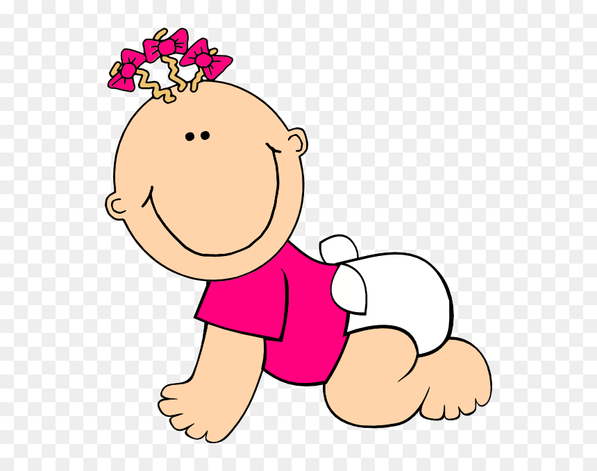 Cute Diaper Kid Clipart Clipart - Baby Crawling Clip Art, HD Png Download - kid clipart png