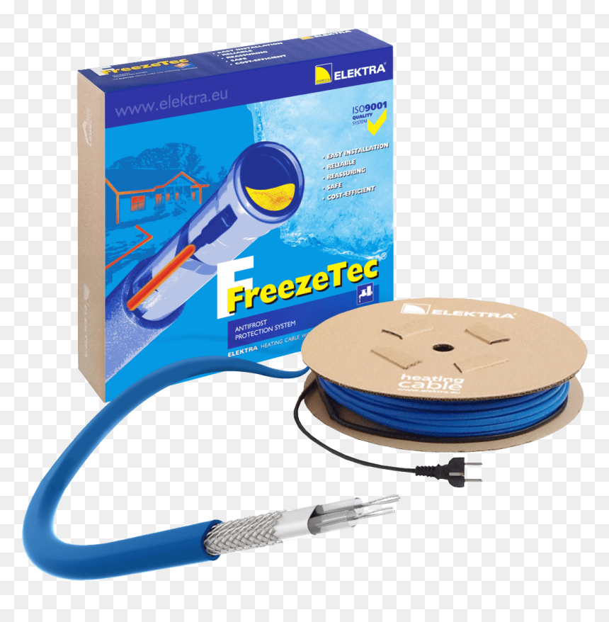 Elektra Freezetec Thermostat Heating Cable For Pipe - Boruların Donmaya Karşı Korunması, HD Png Download - elektra png