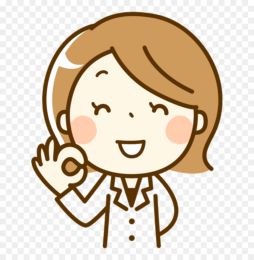 Pharmacist Woman Ok Sign Clipart - Animasi Guru Mengajar, HD Png Download - ok sign png