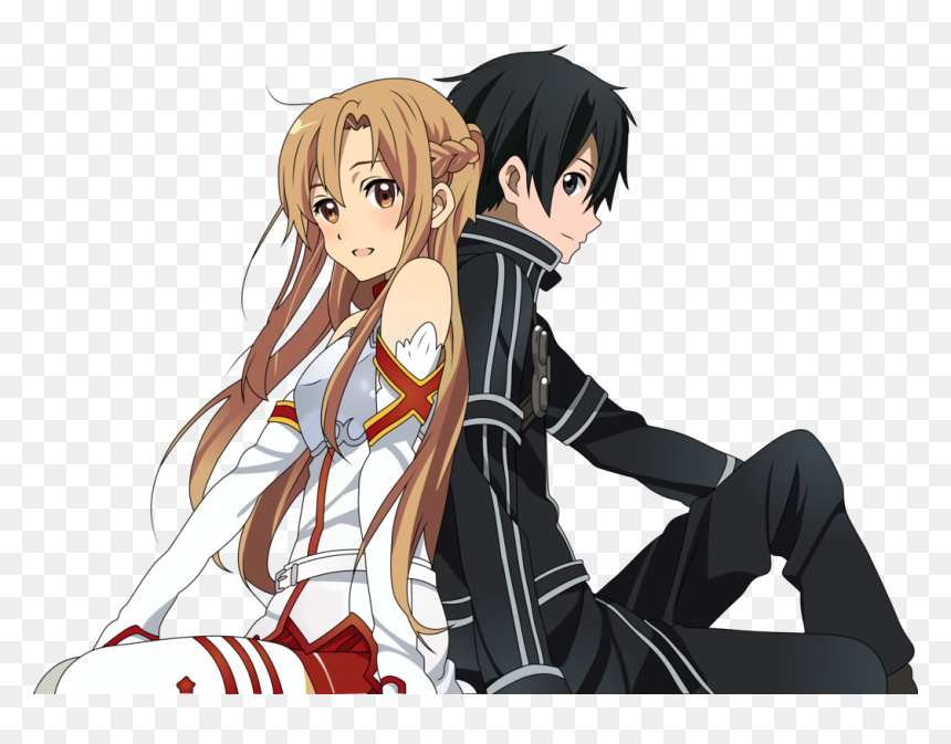 Kirito And Asuna Transparent, HD Png Download - anime couple png