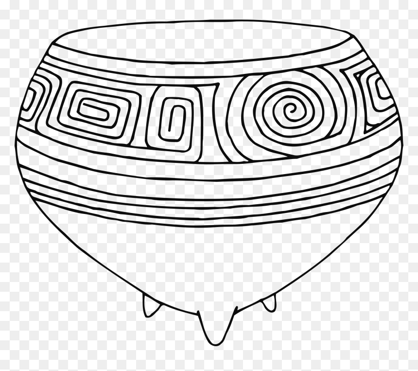 Vase 46 Line Drawing Clip Arts - Çömlek Cizimi, HD Png Download - drawing icon png