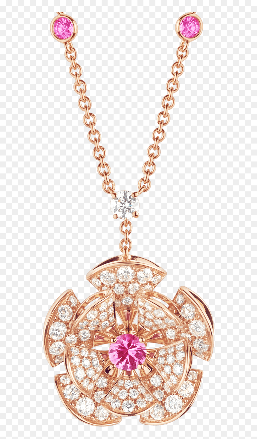 Diamond Bvlgari Divas Dream Necklace, HD Png Download - bling necklace png