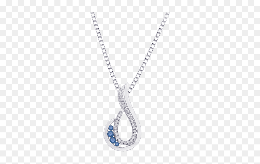 Blue/white Diamond Necklace - Locket, HD Png Download - bling necklace png
