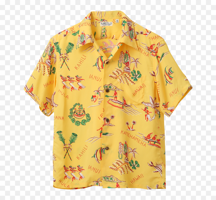 Sun Surf Vintage-style Hawaiian Shirt Good Old Times - Hawaiian Shirts Png, Transparent Png - hawaiian shirt png