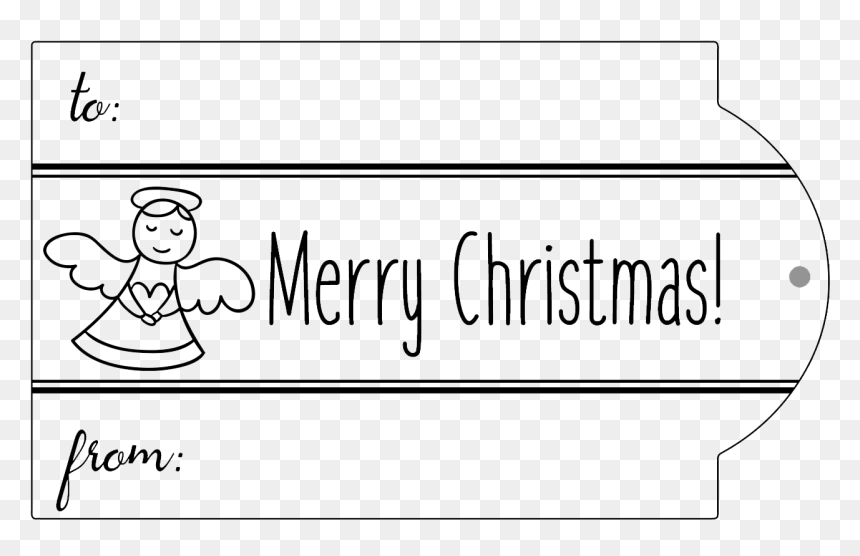 Line Art, HD Png Download - christmas angel png