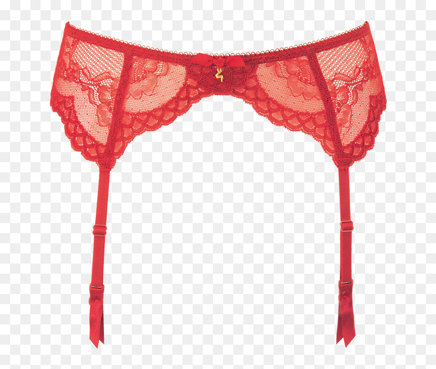 Superboost Lace Suspender Chilli Red Product Front - Garter Belt, HD Png Download - red lace png