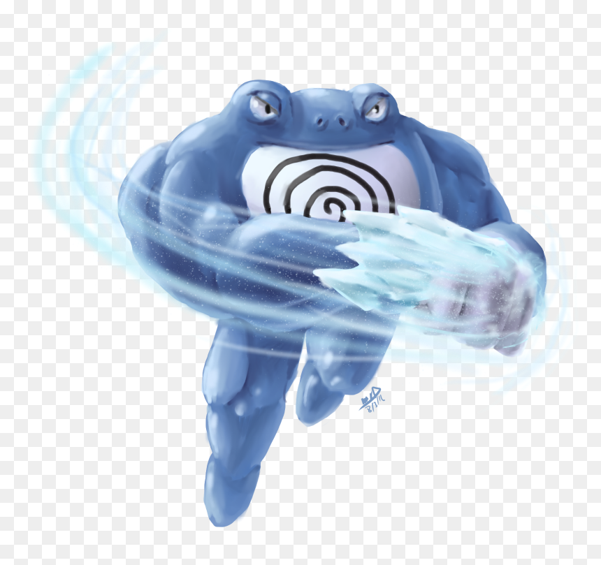 #062 Poliwrath Used Circle Throw And Ice Punch - Ice Punch, HD Png Download - poliwrath png