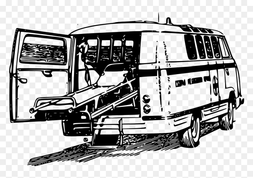Drawing Of An Ambulance, HD Png Download - minivan png