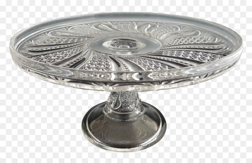 Mckee Antique Glass Cake Stand Salver Doric Feather - Salver Png, Transparent Png - cake stand png