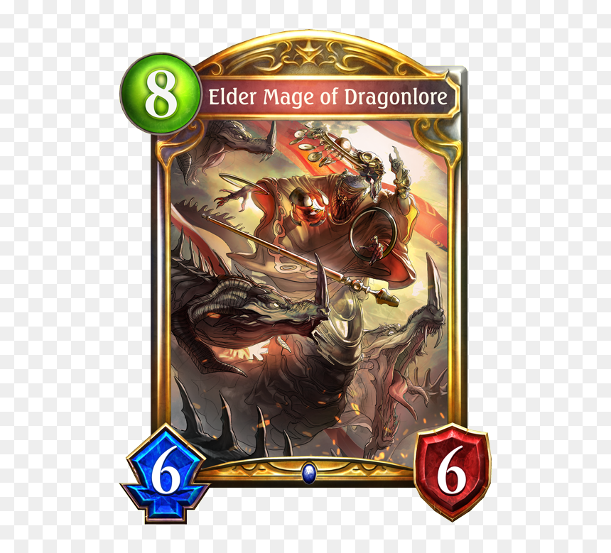 Unevolved Elder Mage Of Dragonlore Evolved Elder Mage - Athena Divine Shield Shadowverse, HD Png Download - dragon lore png